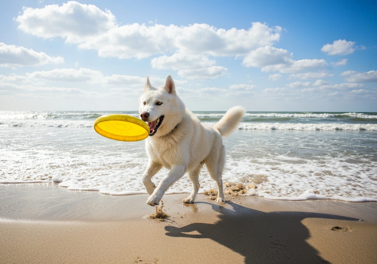 Siberian Husky resting comfortably