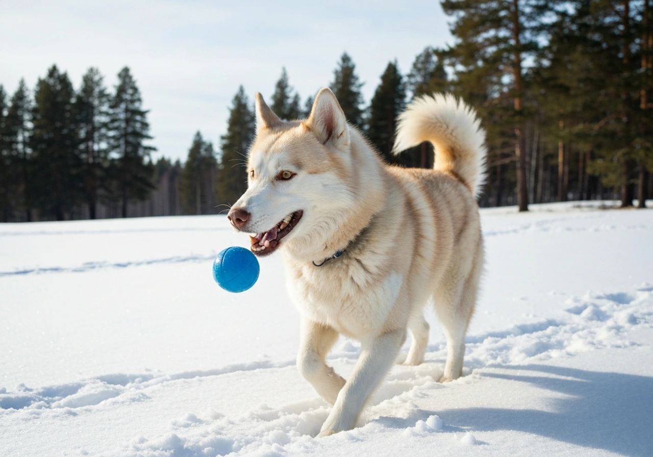 Husky in the snow